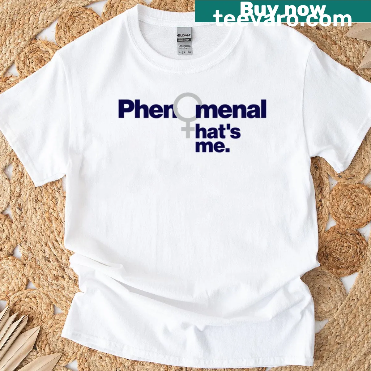 Typography T-shirt declaring 'Phenomenal Woman' in stylish design — on a men's t-shirt
