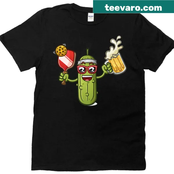 Funky t-shirt with pickle-themed graphics and 'Pickle Groove' design.