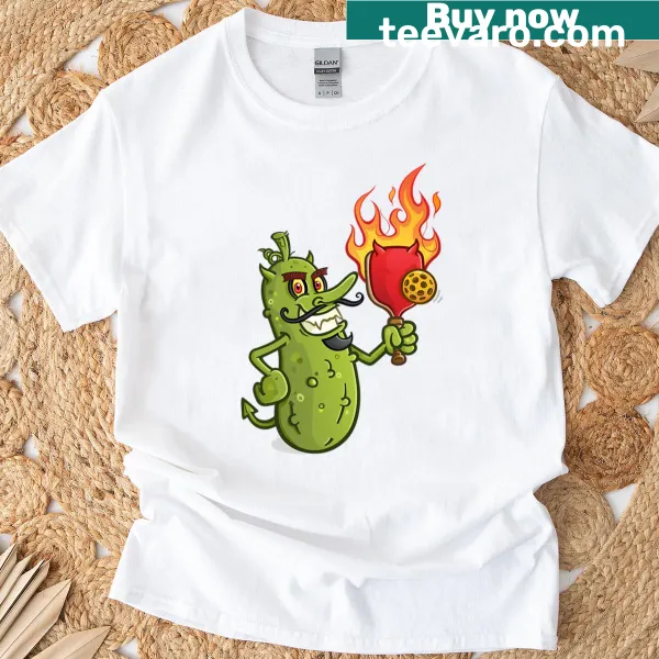 Sassy pickle design on T-shirt for food lovers