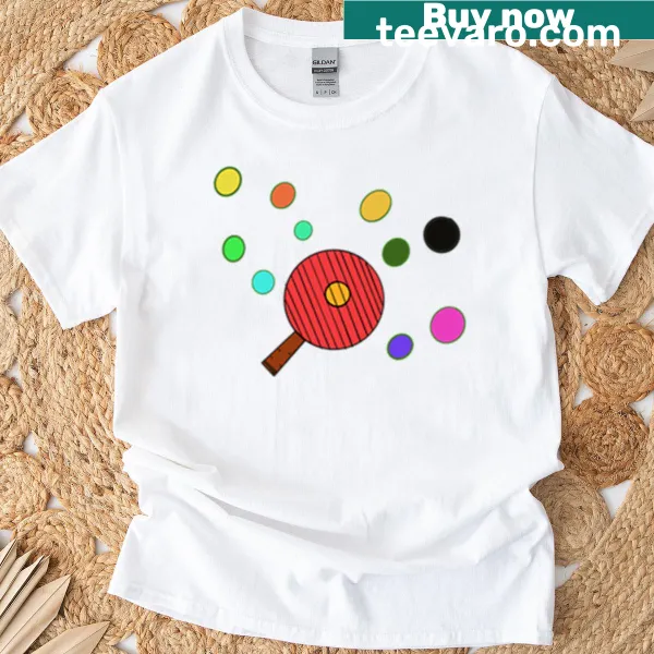 Humorous ping pong graphic T-shirt