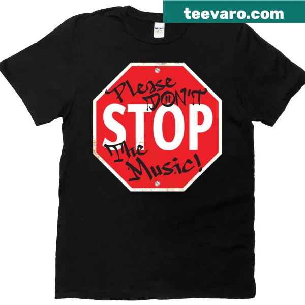 Typography design featuring 'Please Don't Stop The Music' text