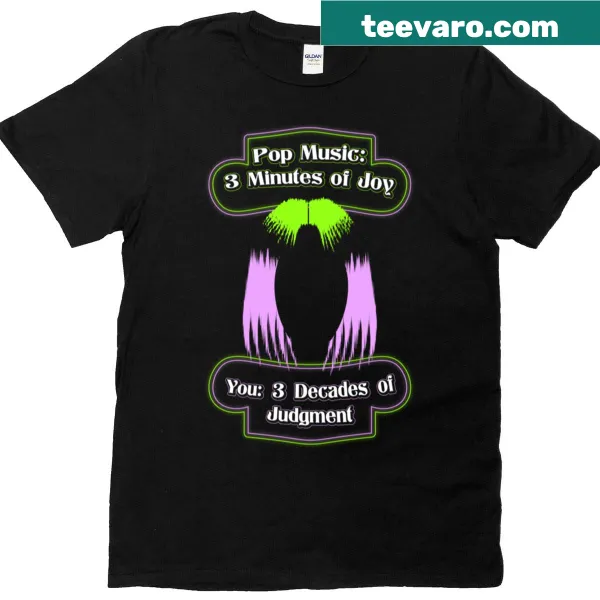Typography design '3 Minutes Of Joy' on a T-shirt