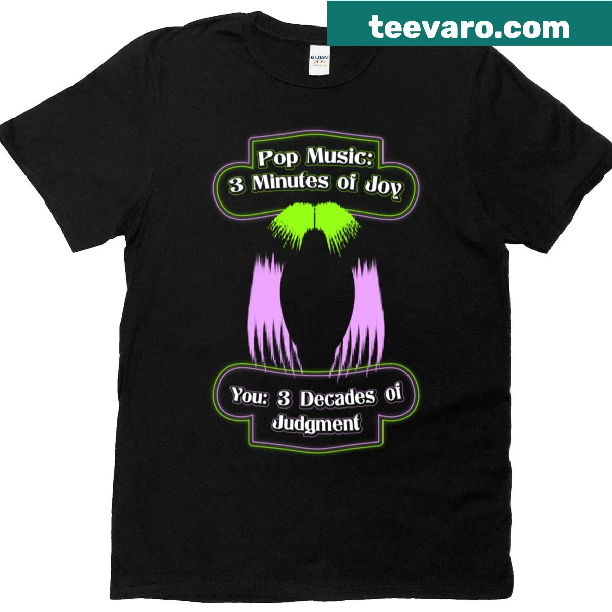 Typography design '3 Minutes Of Joy' on a T-shirt — on a men's t-shirt