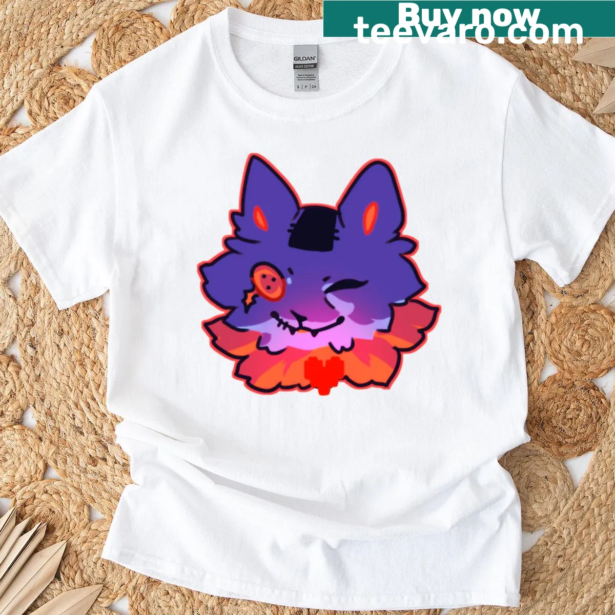Deltarune themed t-shirt featuring a unique seam graphic — on a men's t-shirt