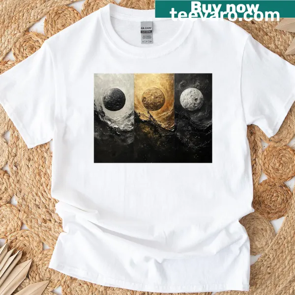 Selection screen design on T-shirt, featuring gaming icons and buttons.