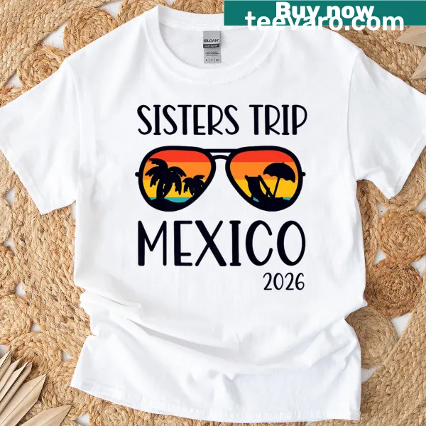 Matching t-shirt for sisters with travel-themed design