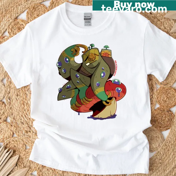 Cute cartoon sloth design printed on a casual T-shirt for teens.