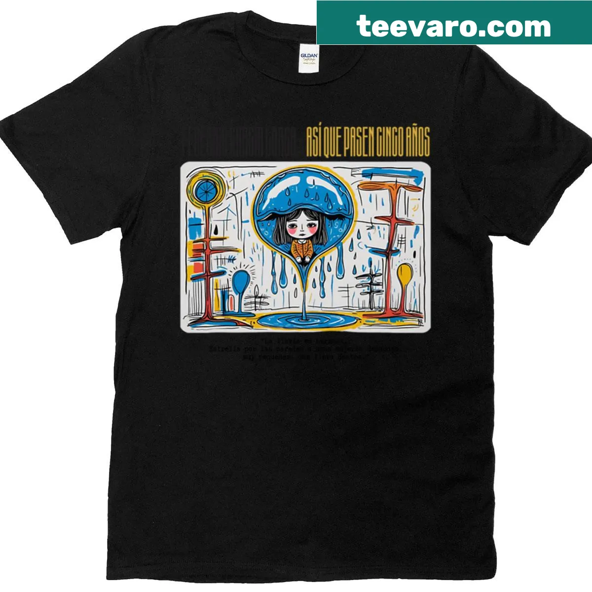 Typographic T-shirt featuring a quote by Federico García Lorca — on a men's t-shirt