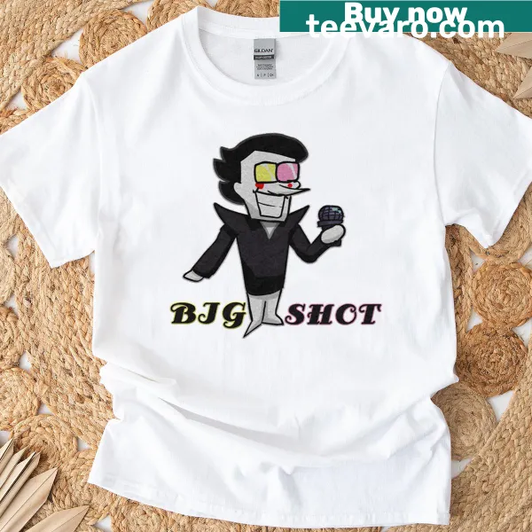 Graphic design of the Spamton character on t-shirt