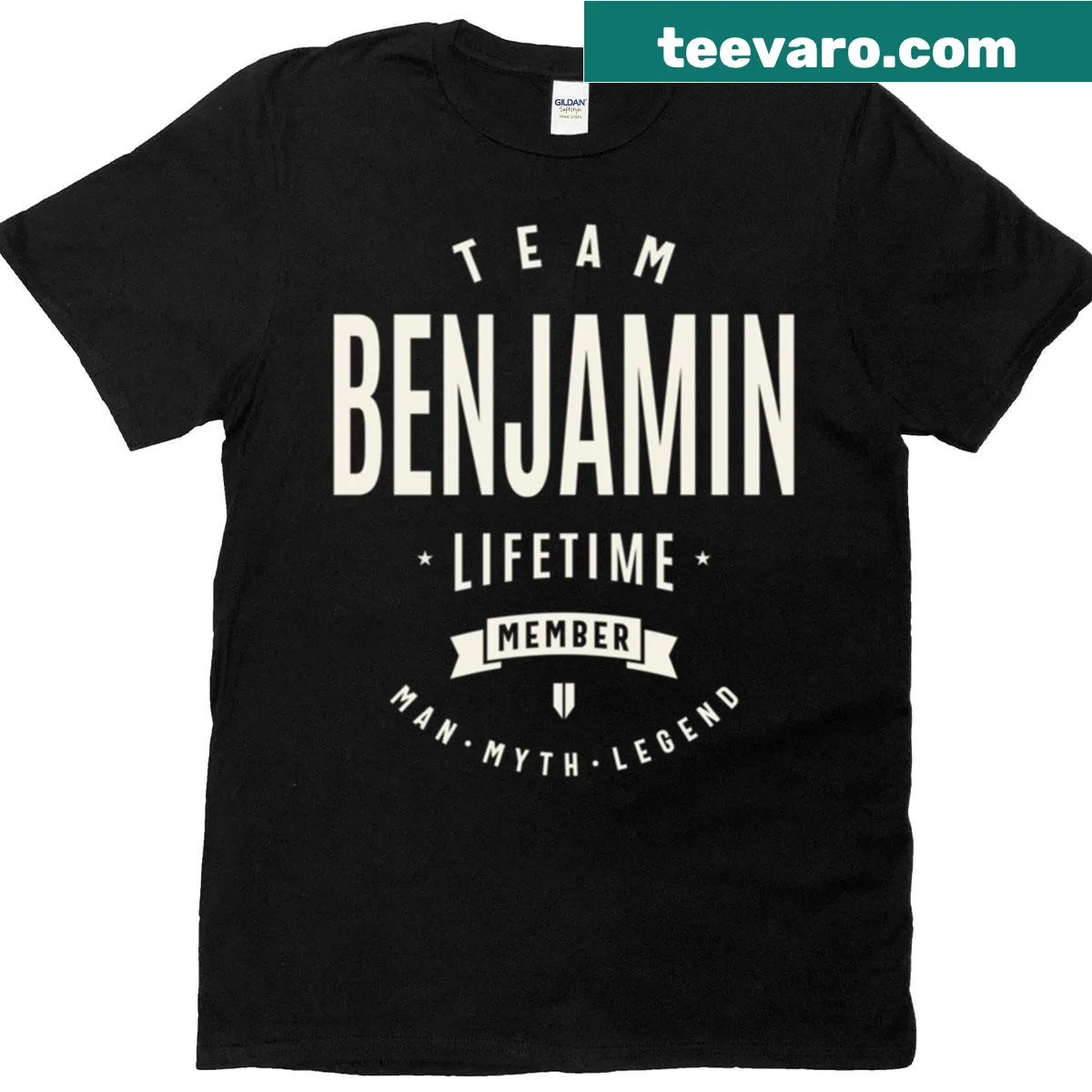 Funny Team Benjamin Lifetime Member T-shirt — on a men's t-shirt