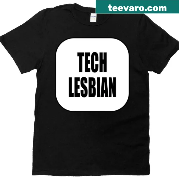 Playful typography T-shirt celebrating tech and LGBTQ+ pride.