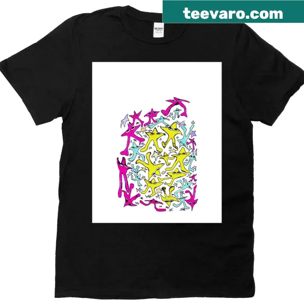 Bold graphic T-shirt depicting a starwalker in a cosmic scene.