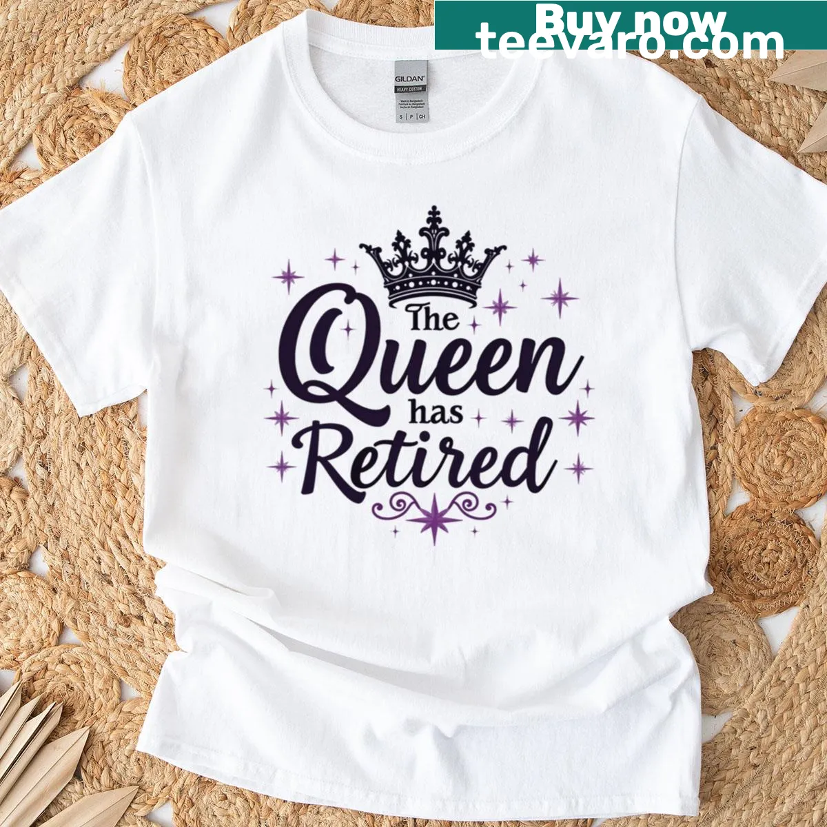 Elegant typography T-shirt celebrating retirement for women. — on a men's t-shirt