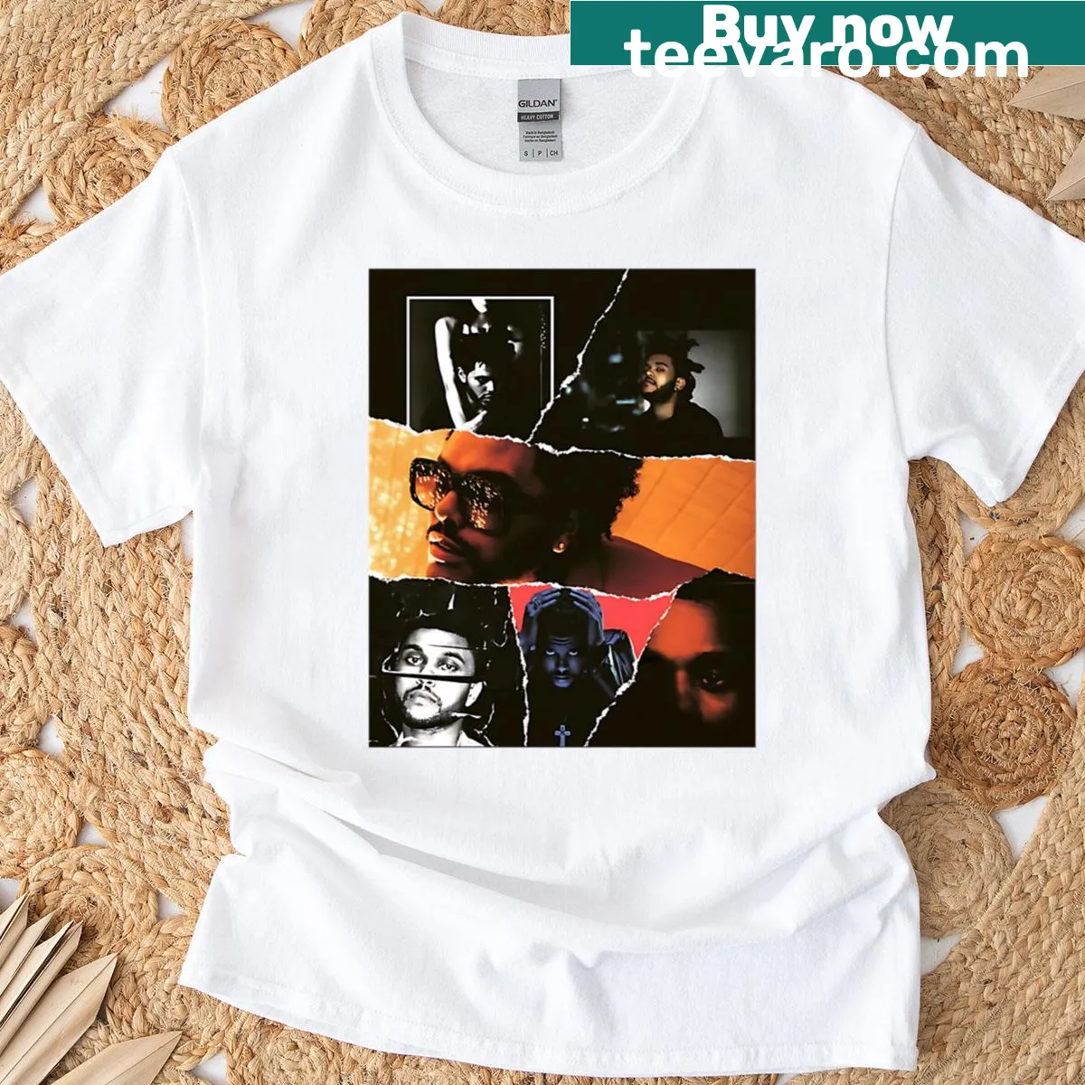 Stylish typography design of The Weeknd on a T-shirt. — on a men's t-shirt