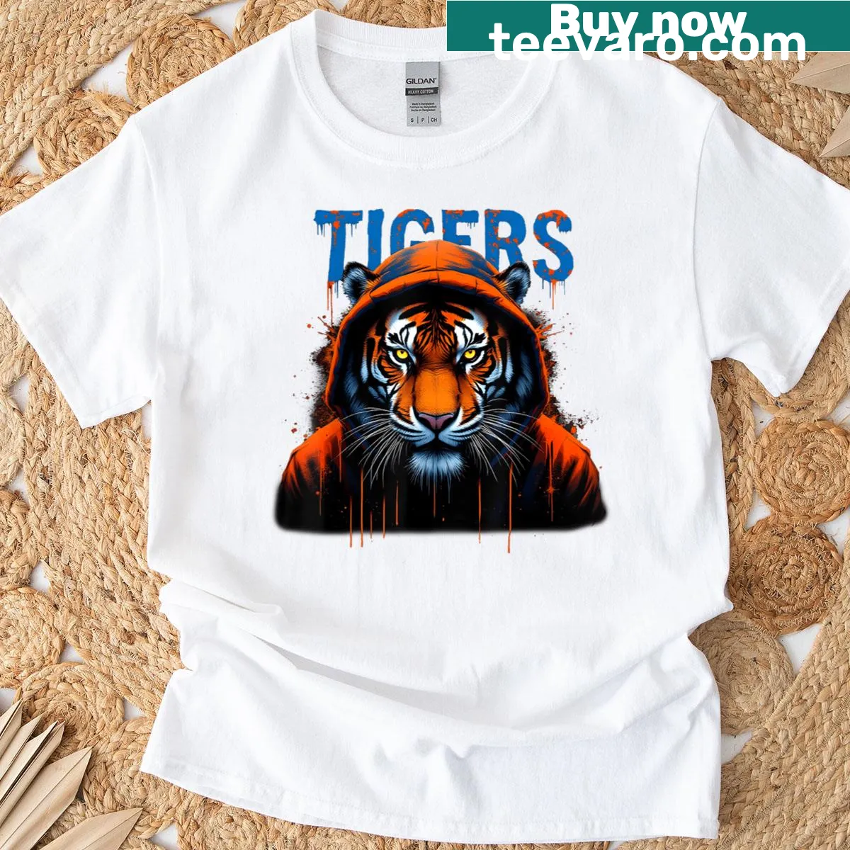 Throwback typography T-shirt for sports fans — on a men's t-shirt