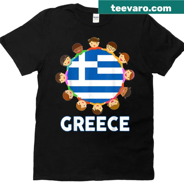 Toddler T-shirt featuring the Greek flag illustration