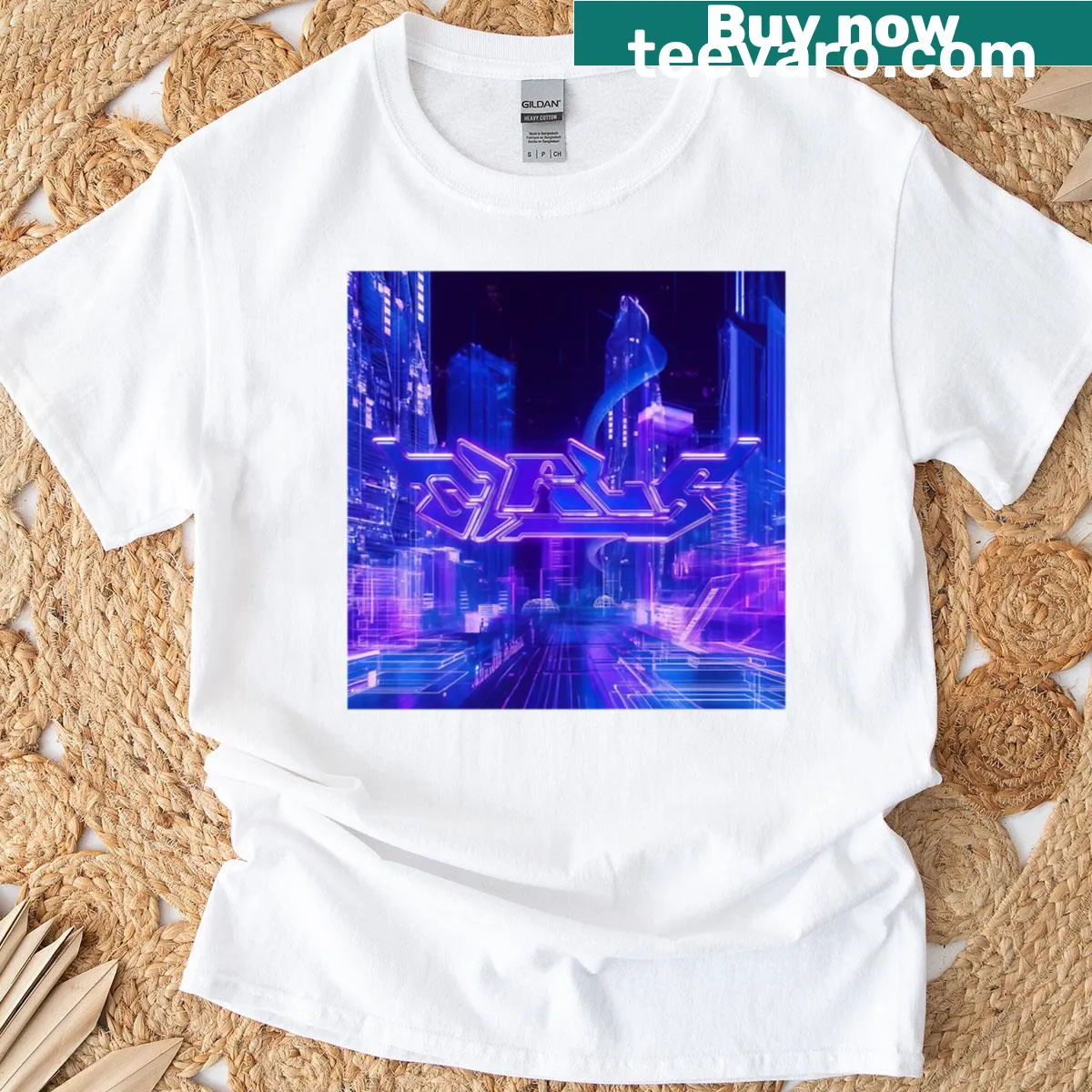 Retro Y2K hip-hop aesthetic T-shirt featuring bold graphics — on a men's t-shirt