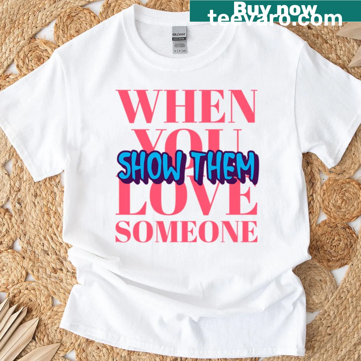 Sentimental t-shirt with heartfelt love message — on a men's t-shirt