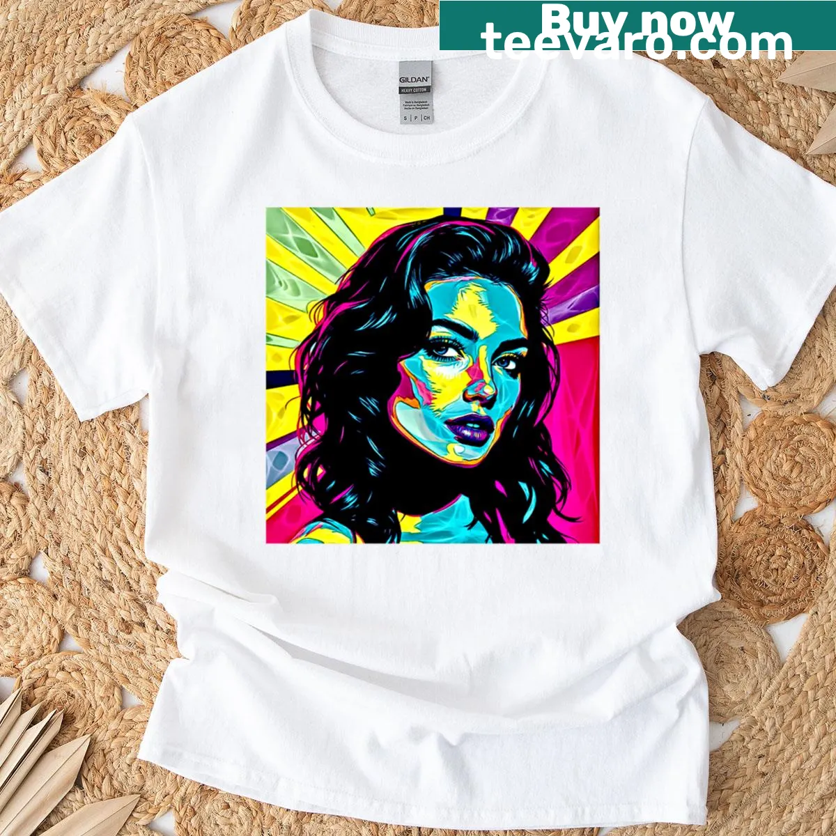 Whimsical Pop Art graphic T-shirt for creative expression — on a men's t-shirt