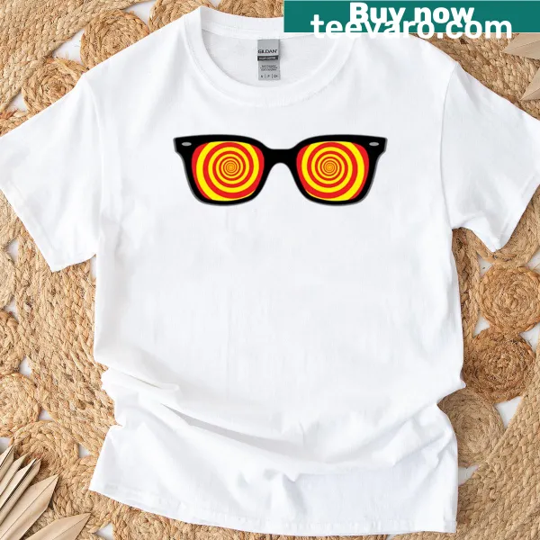 Minimalist silhouette T-shirt featuring X-ray specs graphic