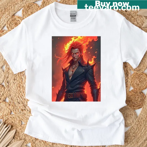 Fantasy-inspired Zaru Warrior graphic T-shirt