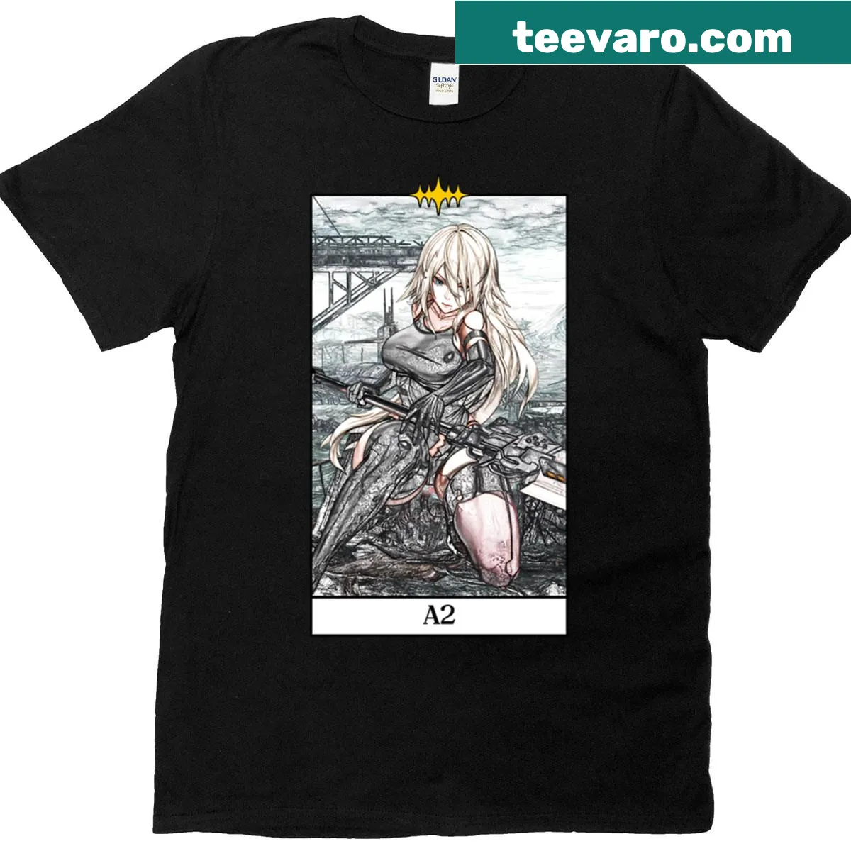 Whimsical tarot-style illustration on a T-shirt — on a men's t-shirt