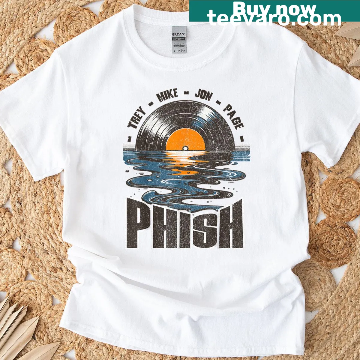 Vintage aesthetic fish graphic on a T-shirt for fishing lovers — on a men's t-shirt