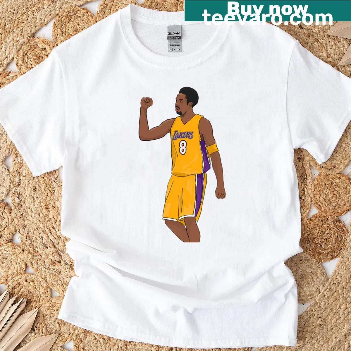 Illustrative T-shirt celebrating Kobe Bryant's legacy of winning — on a men's t-shirt