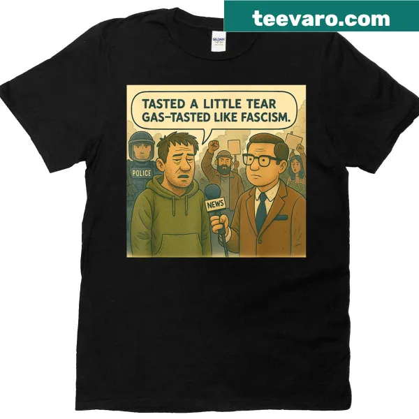 Typographic T-shirt with the phrase 'American Fascism' for protest