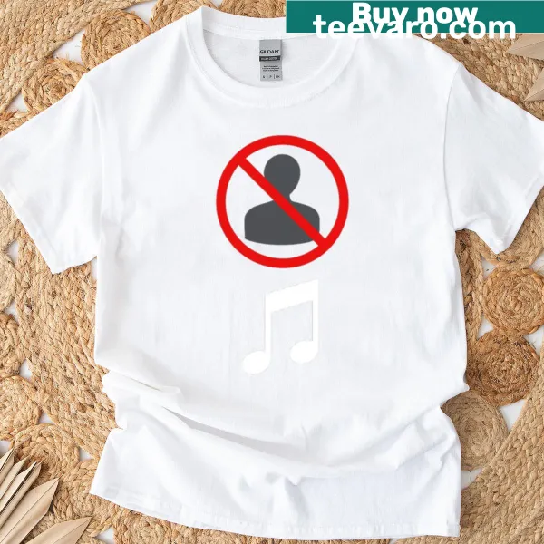 Anti-human Pro-music t-shirt featuring a rebellious graphic