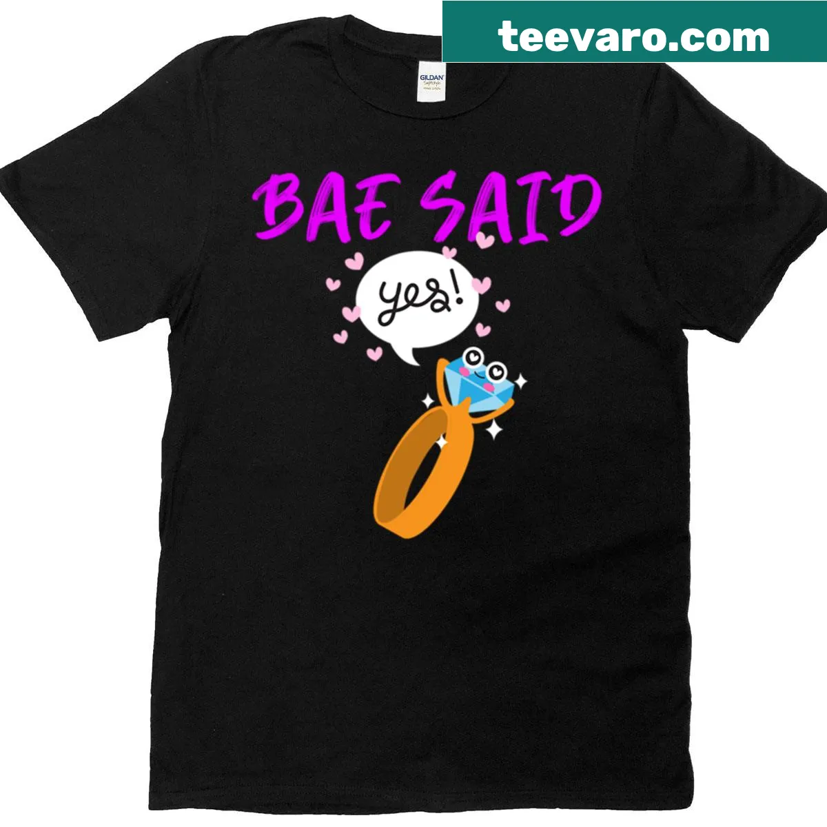 Bae Said Yes T-shirt with charming text — on a men's t-shirt