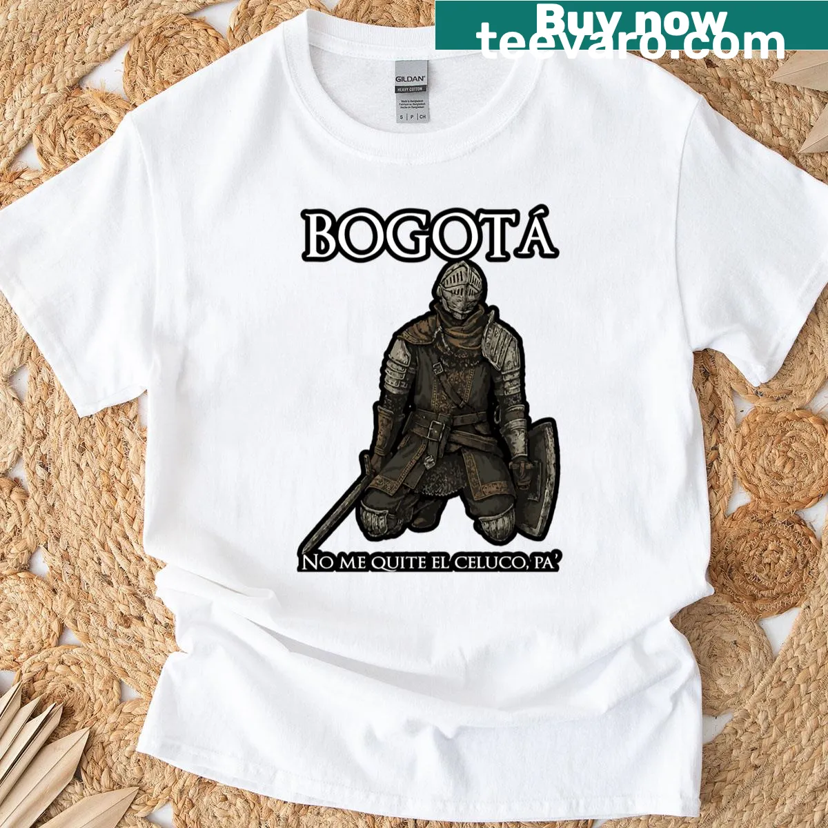 Illustrative design celebrating the city of Bogot — on a men's t-shirt