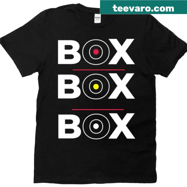 Minimalist t-shirt with artistic typography of the word 'Box'