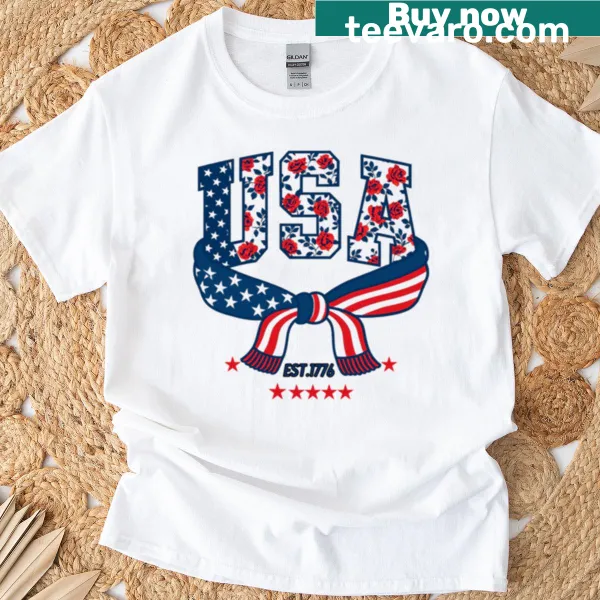 Floral design with patriotic USA theme for Fourth of July