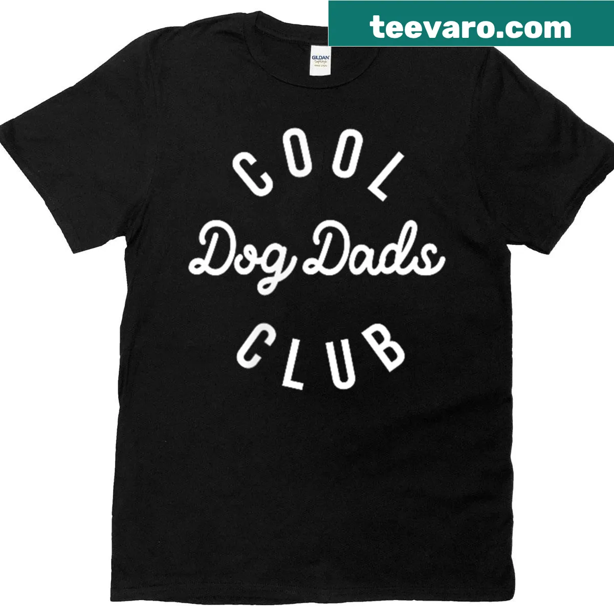 Funny graphic t-shirt for dog dads with humorous text — on a men's t-shirt