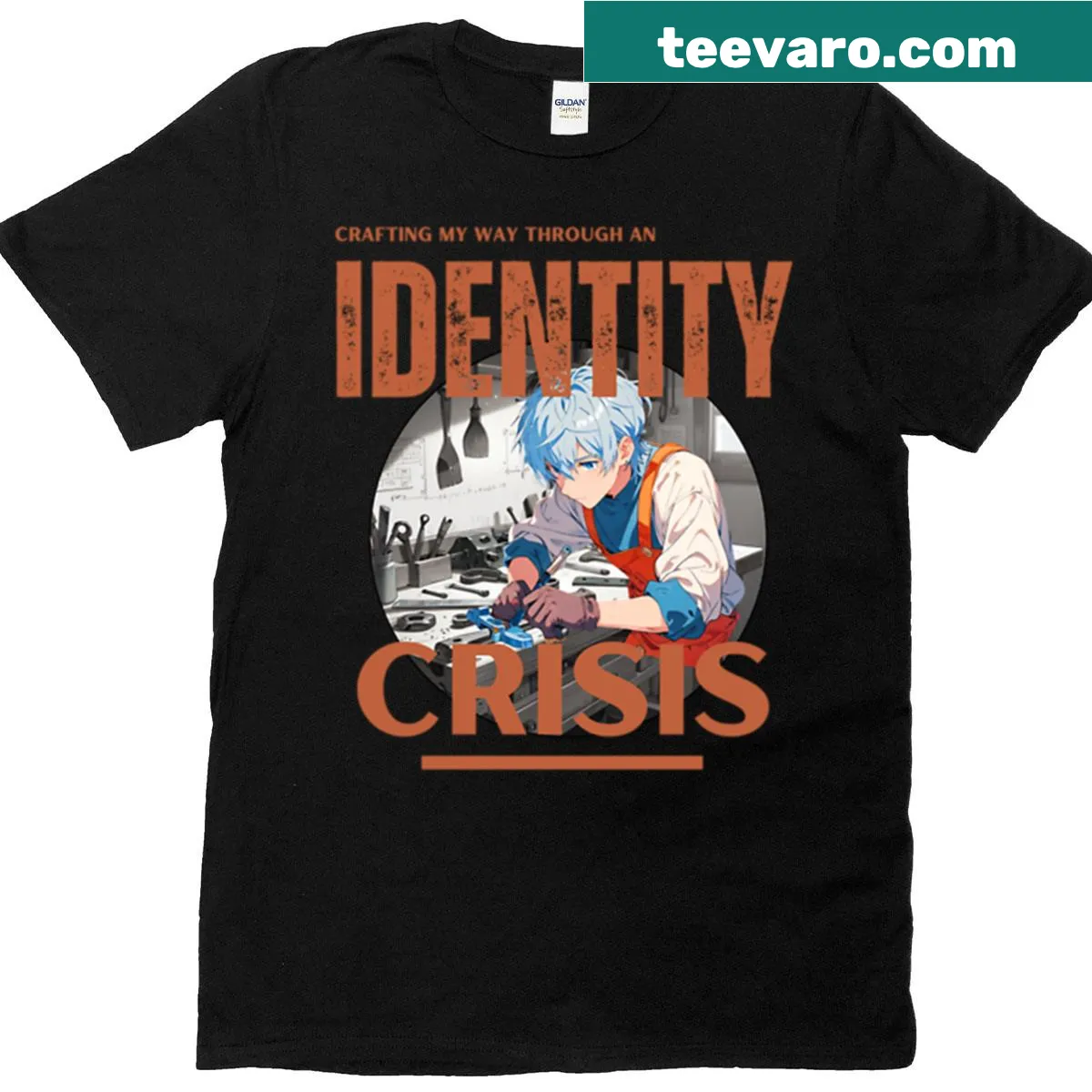 Unique spiral graphic representing creativity on a t-shirt, highlighting artistic identity. — on a men's t-shirt