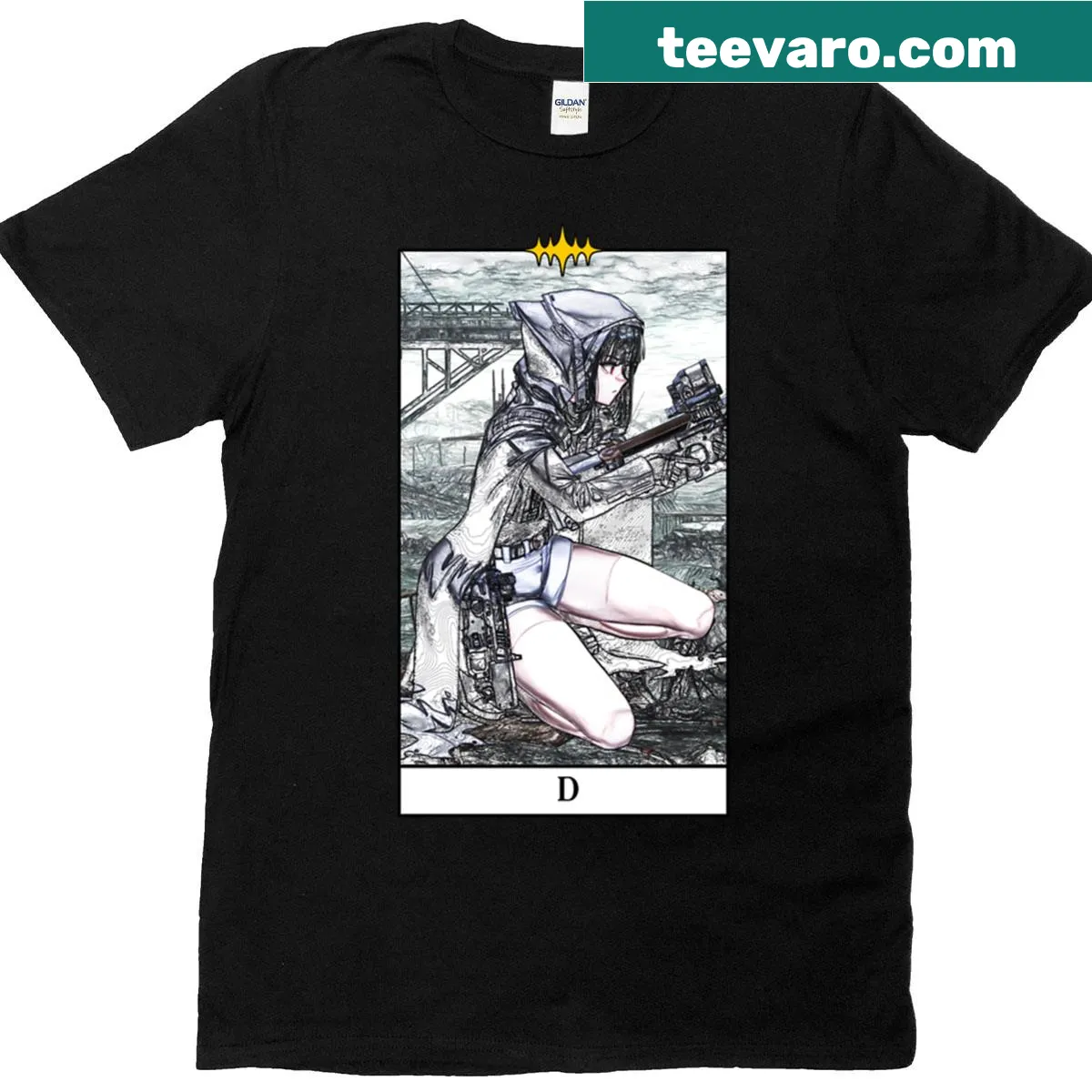 Tarot card-inspired design on a vintage-style T-shirt — on a men's t-shirt