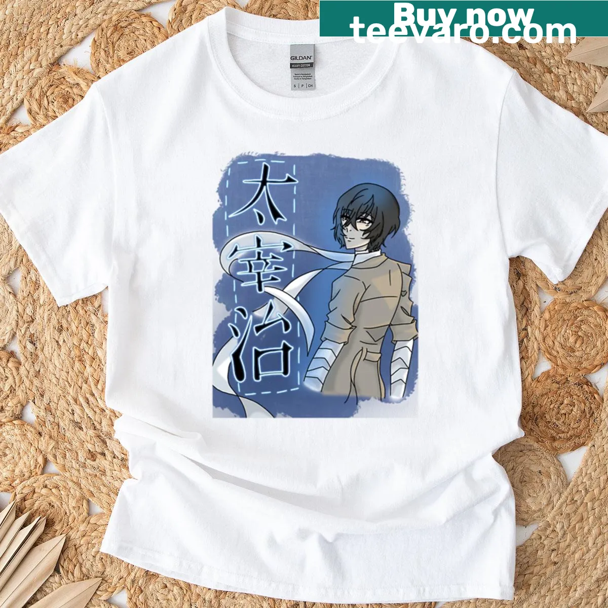 Artistic illustration inspired by literature on a t-shirt — on a men's t-shirt