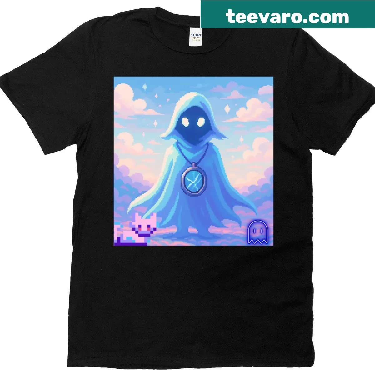 Ethereal landscape design from Deltarune on a T-shirt — on a men's t-shirt