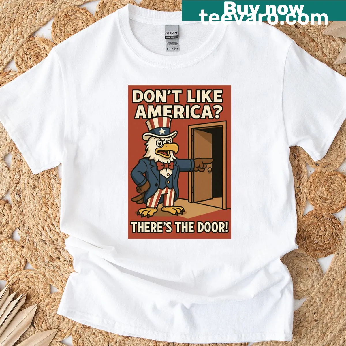 Bold statement graphic t-shirt with humorous saying — on a men's t-shirt