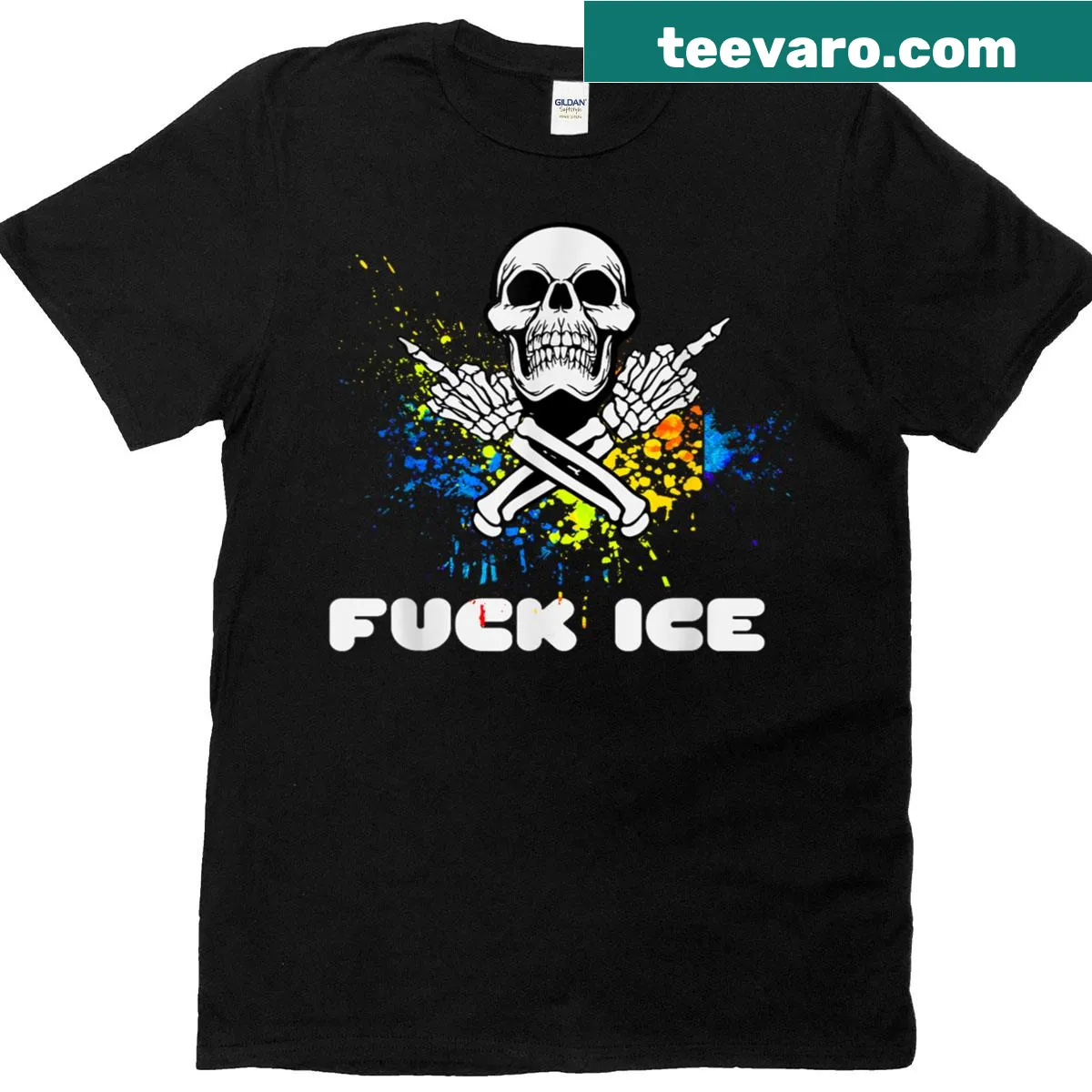 Bold T-shirt with a strong message supporting immigrants and protest. — on a men's t-shirt