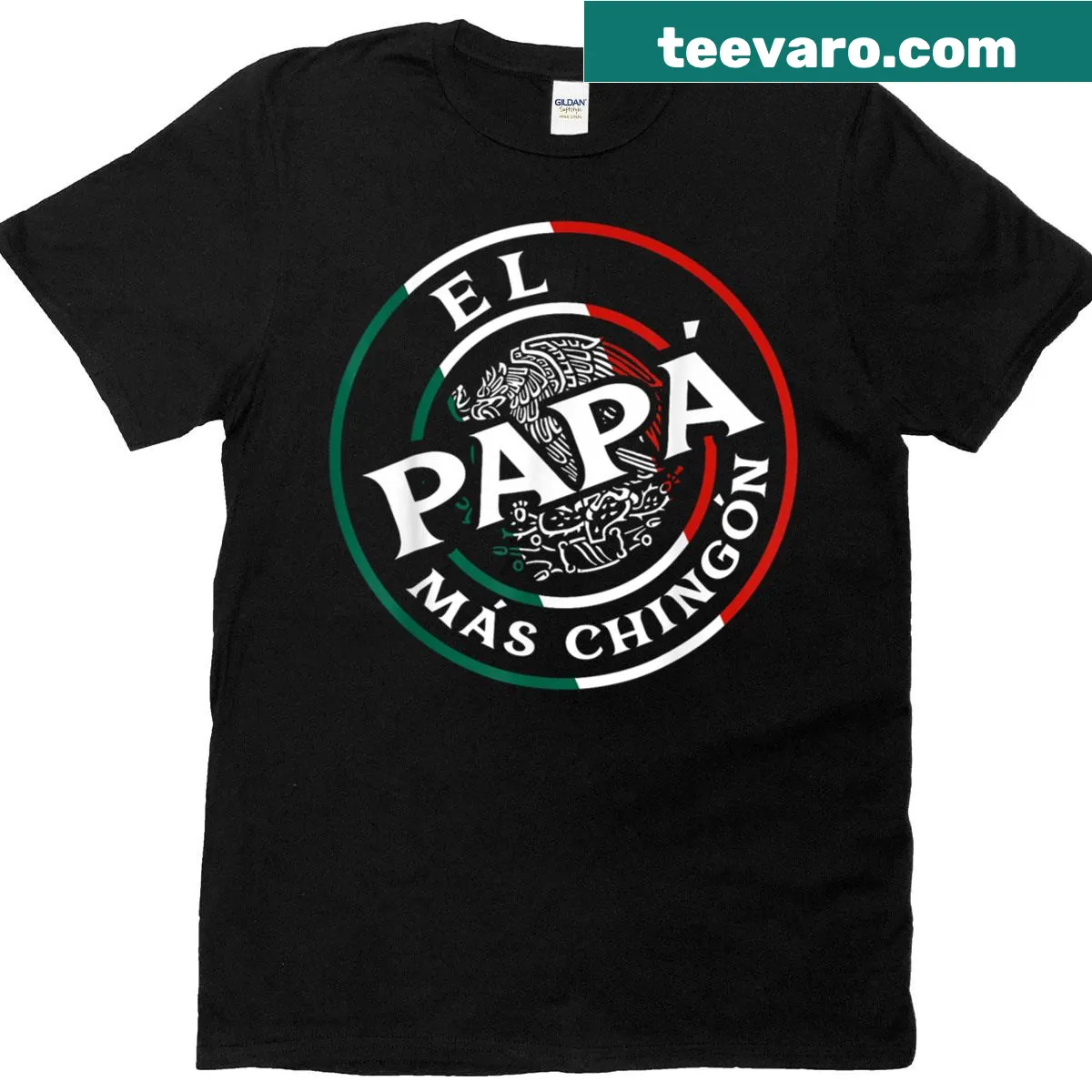 Funny Father's Day T-shirt reading 'El Papa Mas Chingon' — on a men's t-shirt