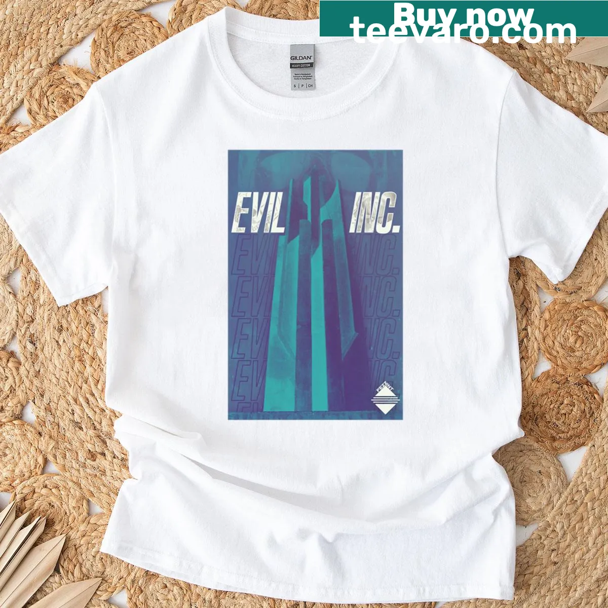 Original illustration design from Evil Inc on a T-shirt — on a men's t-shirt