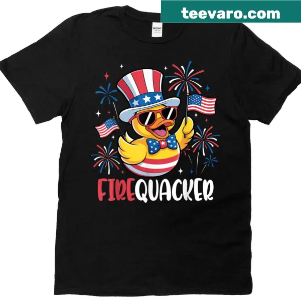 Cartoon duck graphic for Fourth of July T-shirt