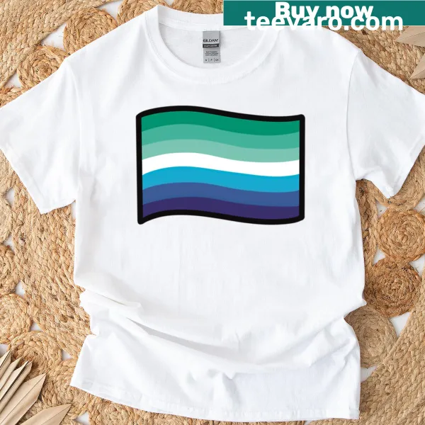 T-shirt featuring the iconic Gay Pride flag design.