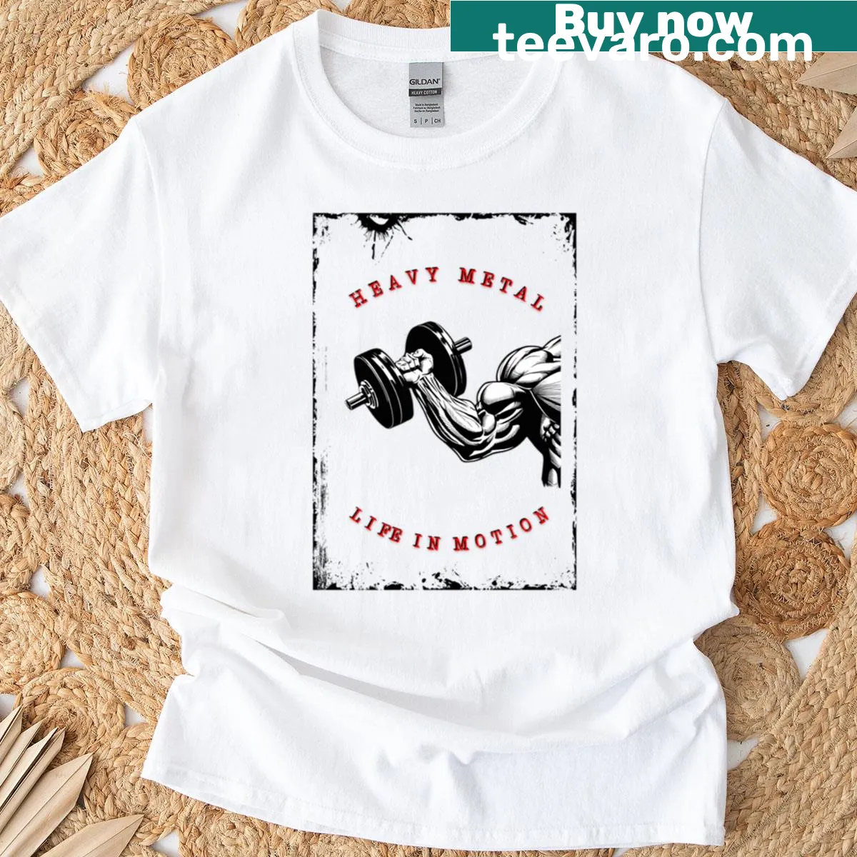 Funny typography graphic on a bodybuilding T-shirt — on a men's t-shirt