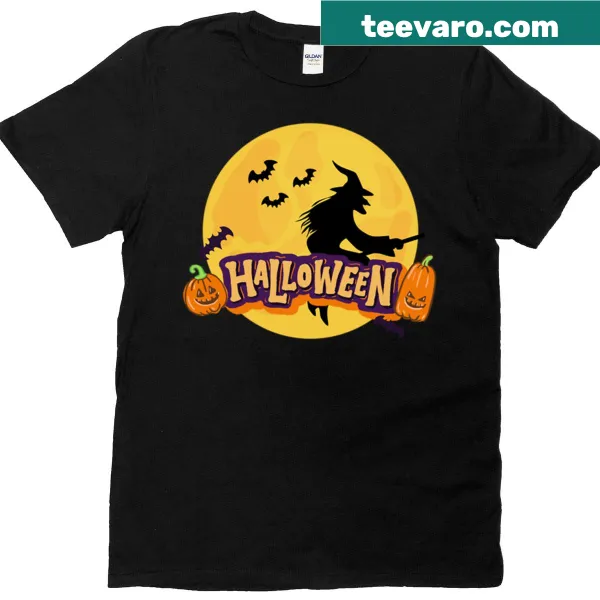 Minimalist Halloween-themed T-shirt with typographic design