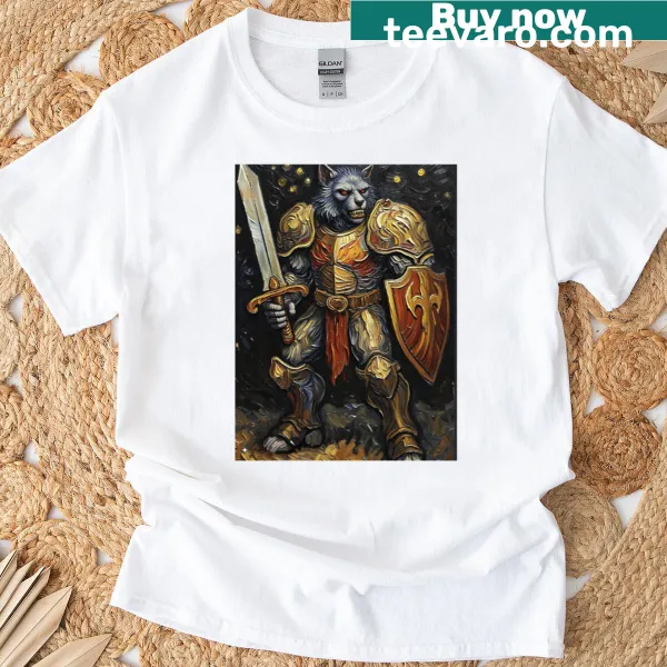Illustration of Ironhide, the Sentinel of Fangsteel on a bold T-shirt
