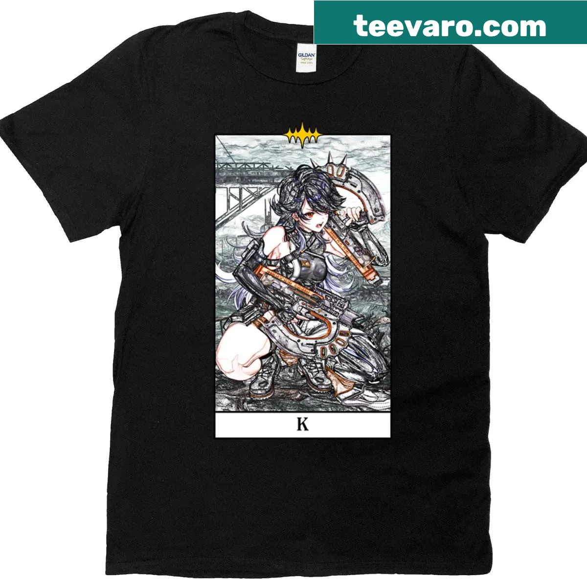 Tarot card-inspired graphic T-shirt with intricate illustrations. — on a men's t-shirt