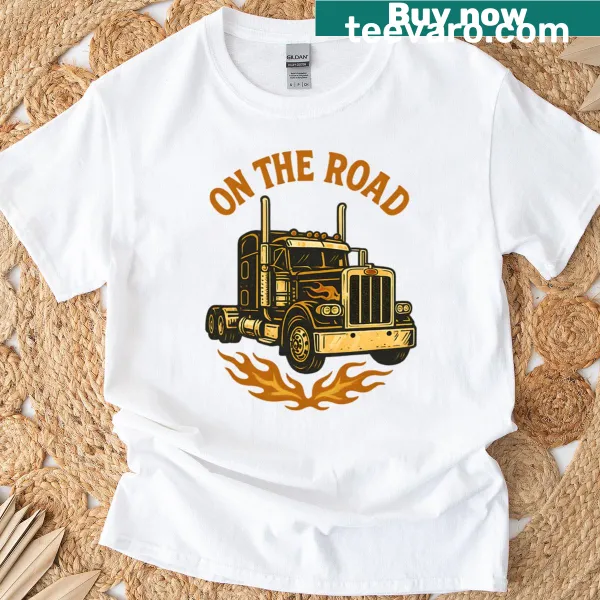 T-shirt featuring the phrase 'King Of The Highway' in an emblematic design